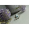 925 Sterling Silver Blue Spinel Openwork Ring Size 6
