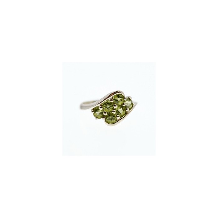 925 Sterling Silver Peridot Ring Size 9.5