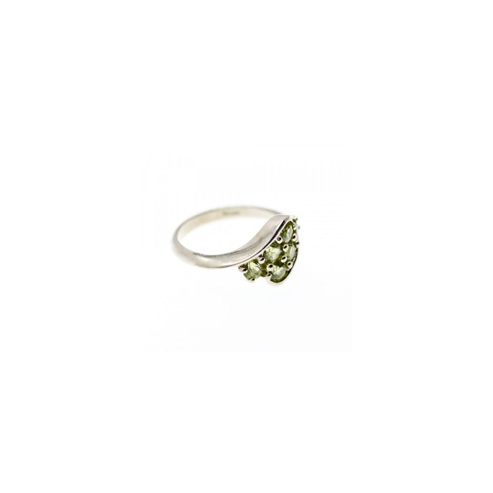 925 Sterling Silver Peridot Ring Size 9.5