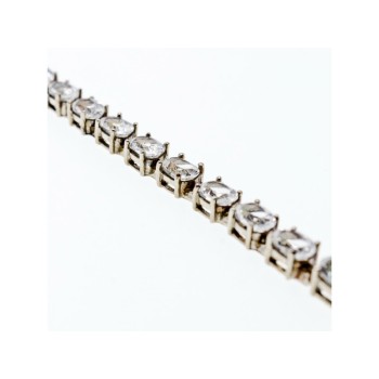 925 STERLING SILVER WHITE/COLORLESS SPINEL BRACELET SIZE 6.7 IN