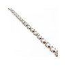 925 STERLING SILVER WHITE/COLORLESS SPINEL BRACELET SIZE 6.7 IN