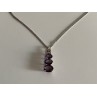 Chain With Pendant Purple CZ