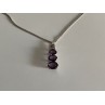 Chain With Pendant Purple CZ