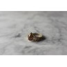 925 Sterling Silver Gold Plated Garnet Ring Size 5.5