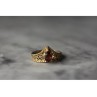 925 Sterling Silver Gold Plated Garnet Ring Size 5.5