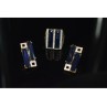 925 STERLING SILVER BLUE ALPANITE SET (RING & EARRINGS)