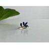 925 Sterling Silver Sapphires Ring Size 6.5