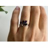 925 Sterling Silver Sapphires Ring Size 6.5