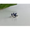 925 Sterling Silver Sapphires Ring Size 6.5