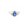 925 Sterling Silver Blue & White Sapphire Ring Size 6.5