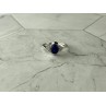 925 Sterling Silver Blue & White Sapphire Ring Size 6.5