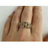 925 Sterling Silver Citrine & Quartz Ring Size 8.5
