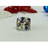 925 Sterling Silver Multi Gemstones Ring Size 6.5