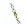 925 STERLING SILVER TOPAZ & PERIDOT BRACELET SIZE 7.5 IN