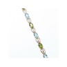 925 STERLING SILVER TOPAZ & PERIDOT BRACELET SIZE 7.5 IN