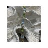 925 STERLING SILVER TOPAZ & PERIDOT BRACELET SIZE 7.5 IN