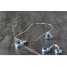 925 STERLING SILVER BLUE CZ ( IMITATION TOPAZ ) SET