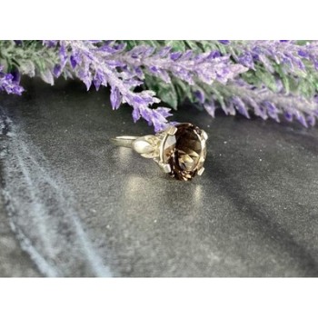 925 Sterling Silver Hessonite Ring Size 6.5