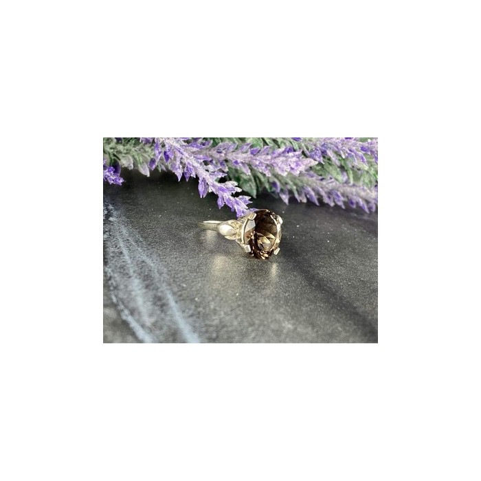 925 Sterling Silver Hessonite Ring Size 6.5