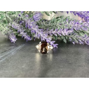 925 Sterling Silver Hessonite Ring Size 6.5