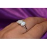 925 Sterling Silver Opal Ring Size 9