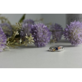 925 Sterling Silver Multi Gemstones Ring Size 9.5