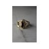 925 Sterling Silver Almandine Openwork Ring Size 10.25