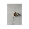 925 Sterling Silver Almandine Openwork Ring Size 10.25