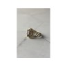 925 Sterling Silver Almandine Openwork Ring Size 10.25