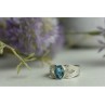 925 Sterling Silver Blue Spinel Ring Size 7