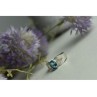 925 Sterling Silver Blue Spinel Ring Size 7