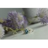 925 Sterling Silver Blue Spinel Ring Size 7