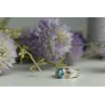925 Sterling Silver Blue Spinel Ring Size 7