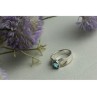 925 Sterling Silver Blue Spinel Ring Size 7