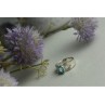 925 Sterling Silver Blue Spinel Ring Size 7
