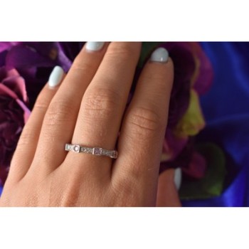 925 Sterling Silver Pink & White CZ Ring Size 10.25