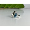 925 Sterling Silver Aquamarine Ring Size 9.5