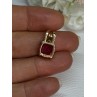 925 Sterling Silver Gold Plated Pink Spinel Pendant Length 0.70 Inch