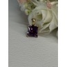 925 Sterling Silver Gold Plated Amethyst Pendant Length 0.70 Inch