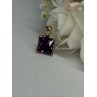 925 Sterling Silver Gold Plated Amethyst Pendant Length 0.70 Inch