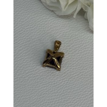 925 Sterling Silver Gold Plated Amethyst Pendant Length 0.70 Inch