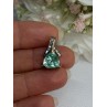 925 Sterling Silver Gold Plated Aquamarine & Beryl Pendant Length 0.76 Inch