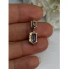 925 Sterling Silver Gold Plated Topaz & Emerald Pendant Length 0.88 Inch