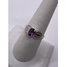 925 Sterling Silver Amethyst Ring Size 8