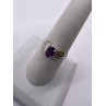 925 Sterling Silver Amethyst Ring Size 8