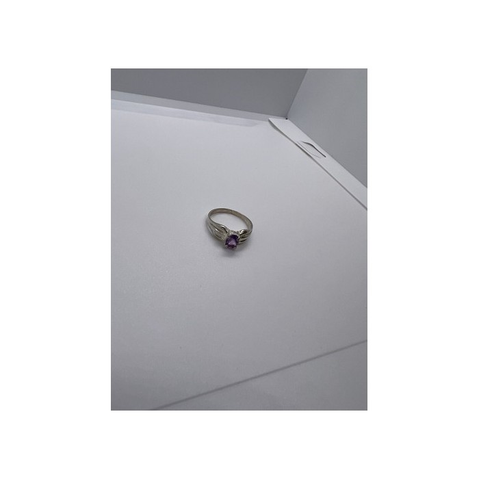 925 Sterling Silver Amethyst Ring Size 8