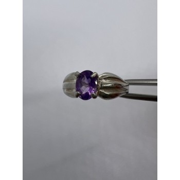 925 Sterling Silver Amethyst Ring Size 8