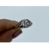 925 Sterling Silver White CZ Openwork Ring Size 9.5