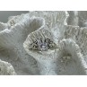 925 Sterling Silver White CZ Openwork Ring Size 9.5
