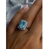 Beautiful 925 Sterling Silver Topaz & Beryl Ring Size 8